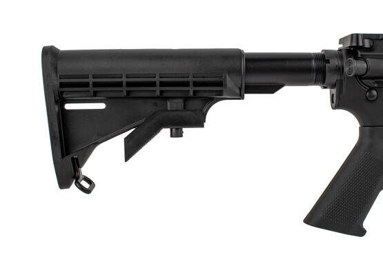The AR-15 Del-Ton Rifle features an M4 collapsible carbine stock